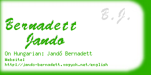 bernadett jando business card