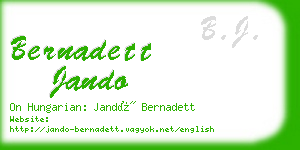 bernadett jando business card